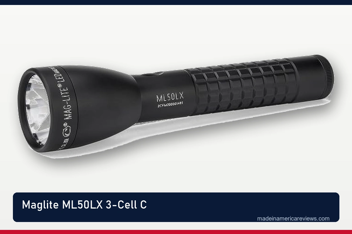 Maglite ML50LX 3-Cell C matte black exact-model product plate