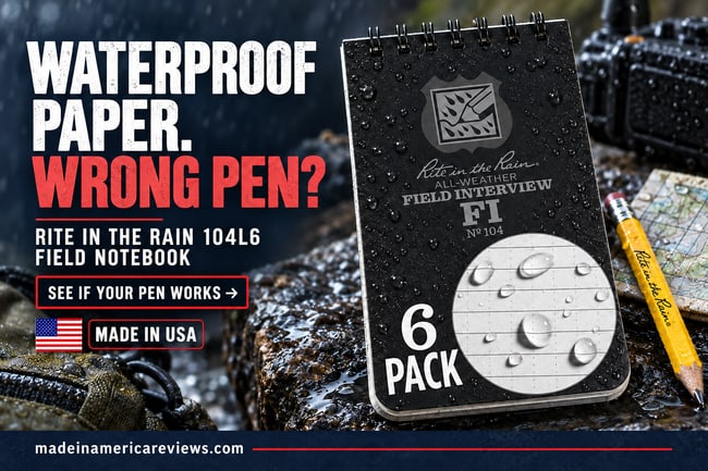 Rite in the Rain 104L6: Waterproof Paper, Fussy Ink